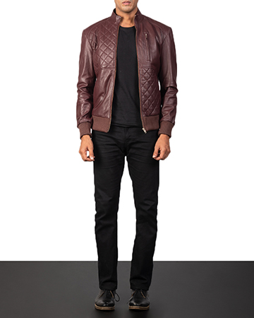 Oxblood hot sale leather jacket